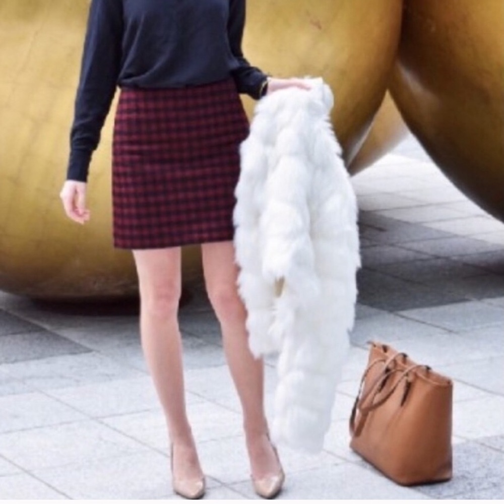 NWT Madewell Plaid Skirt